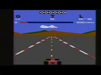 une photo d'Ã©cran de Pole Position sur Atari 2600